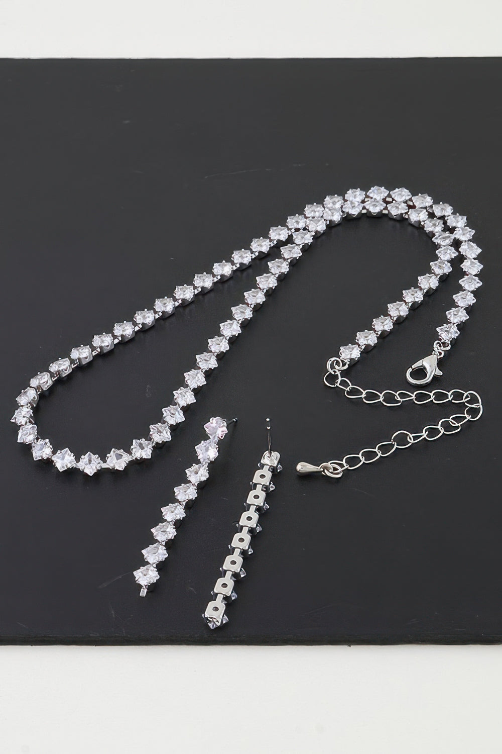 Cubic Zirconia Choker & Earring Set
