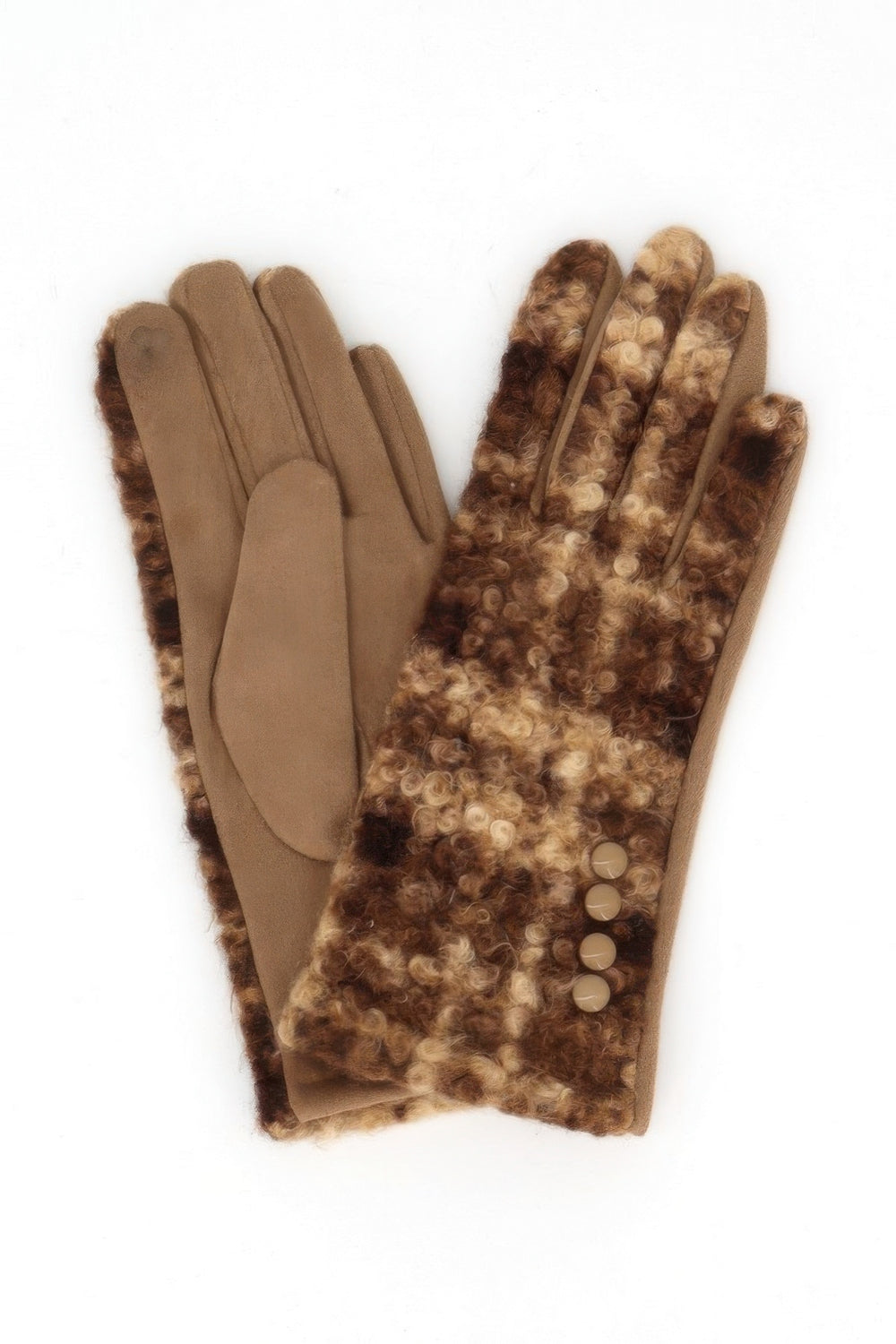 Boucle Check Touchscreen Gloves