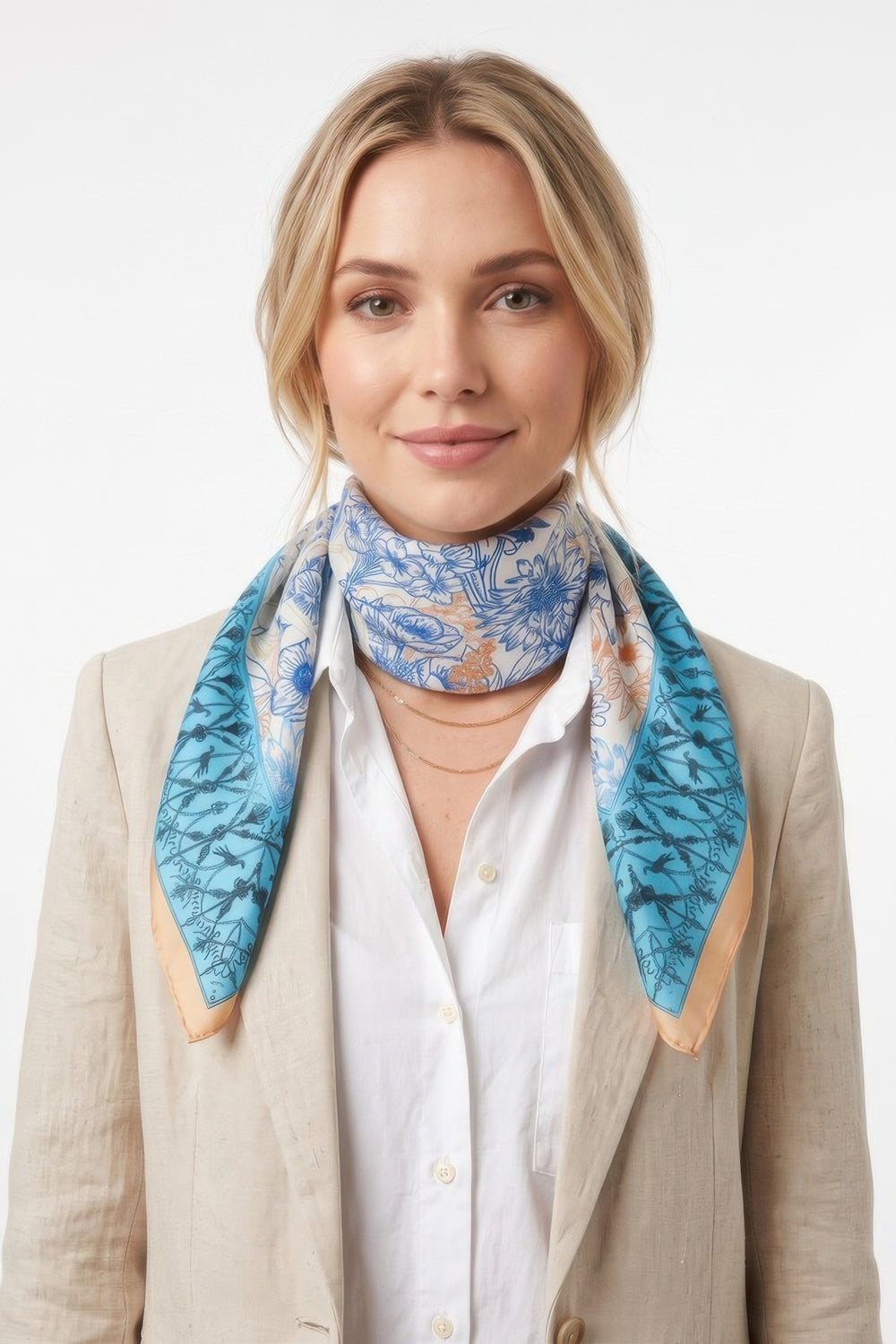 Botanical Sketch Square Scarf