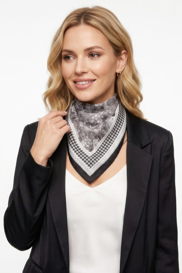 Paisley Houndstooth Square Scarf