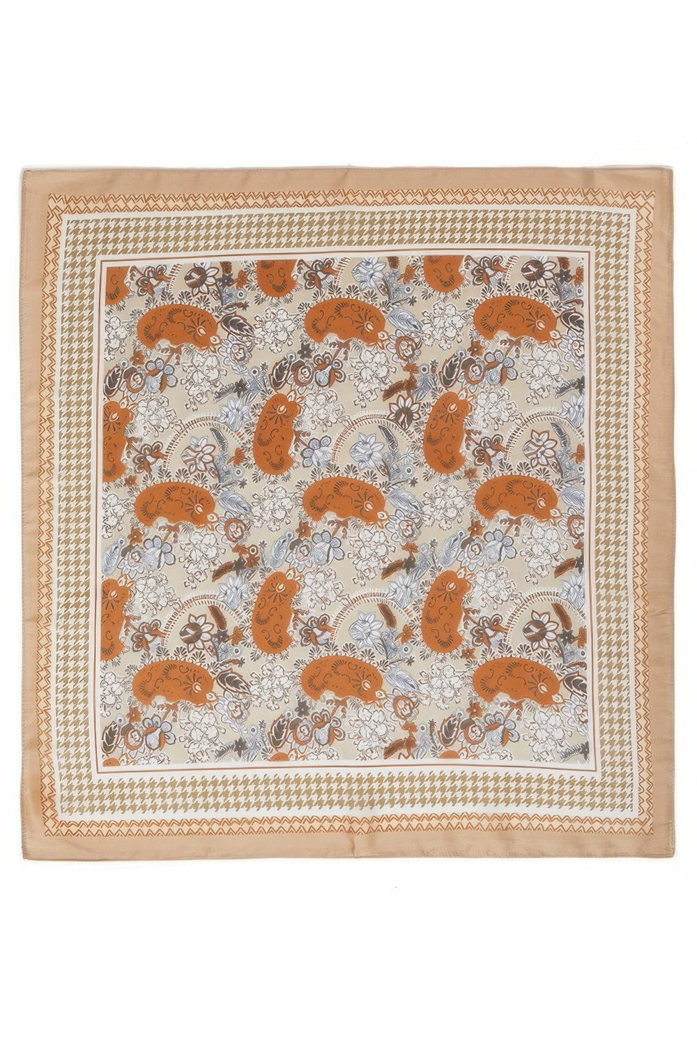 Paisley Houndstooth Square Scarf