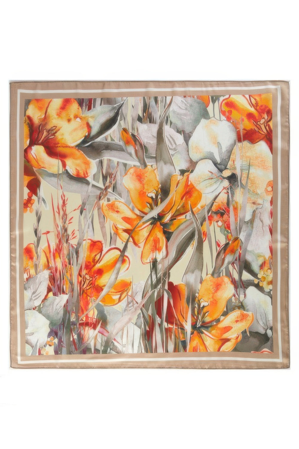 Watercolor Tulip Square Scarf