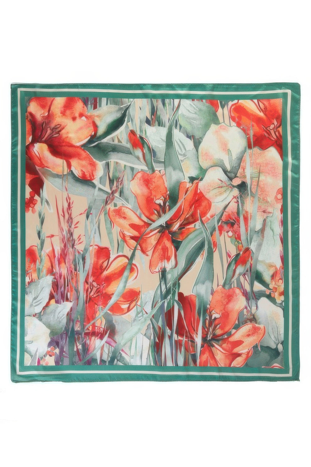 Watercolor Tulip Square Scarf