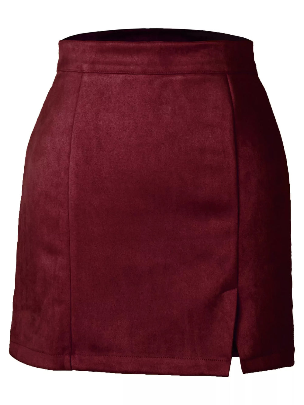 High-Waisted Slit Mini Skirt