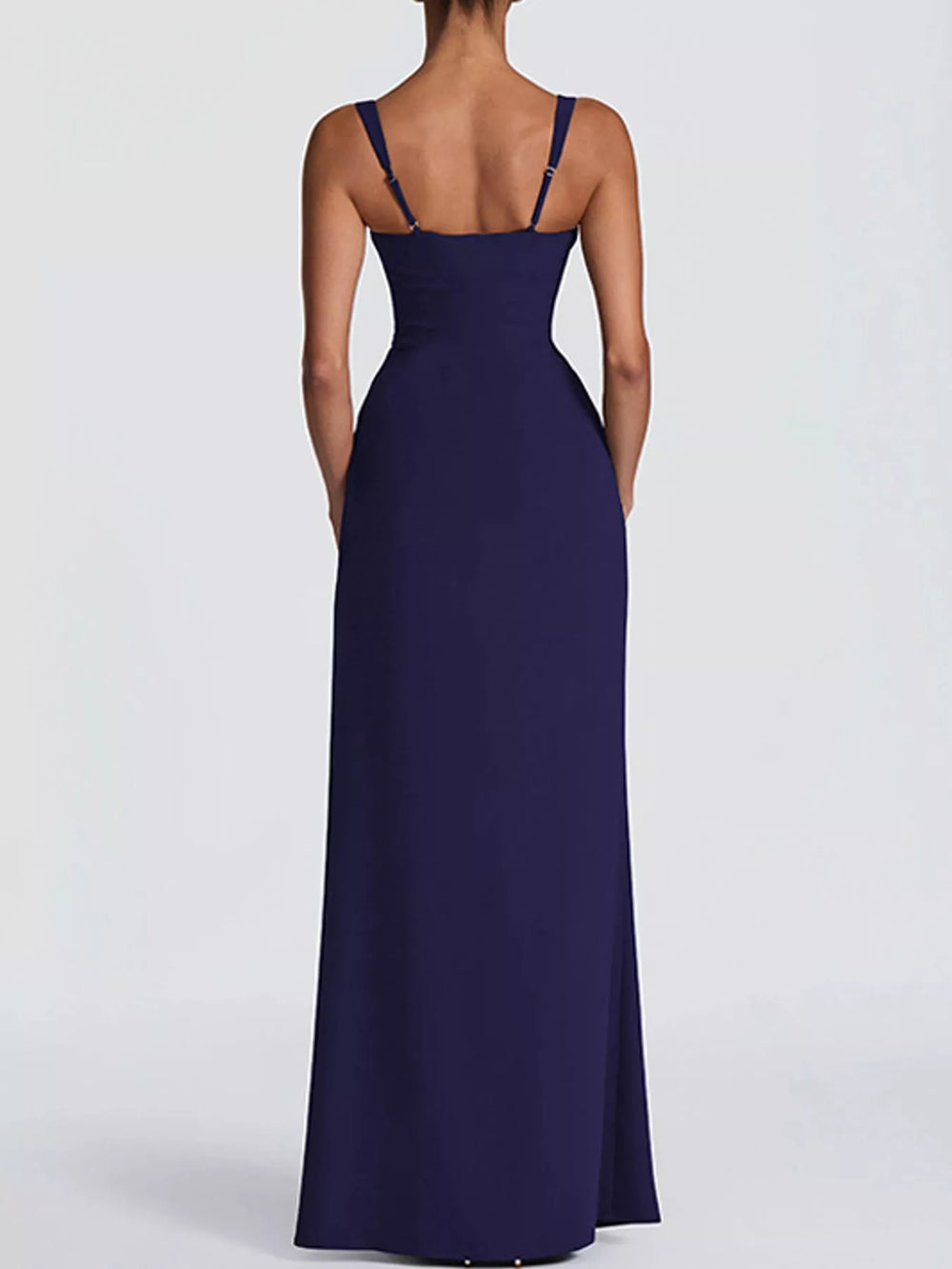 Sleeveless High-Slit Evening Maxi Dress