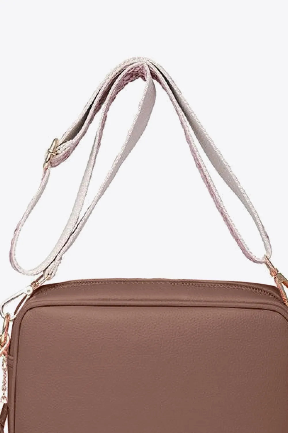 Tassel Faux Leather Crossbody Bag