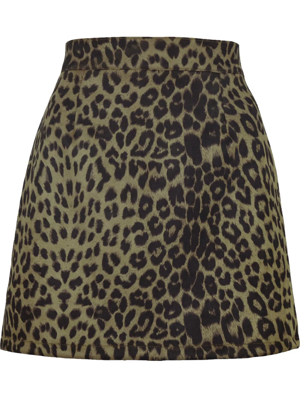 High-Waisted Slit Mini Skirt