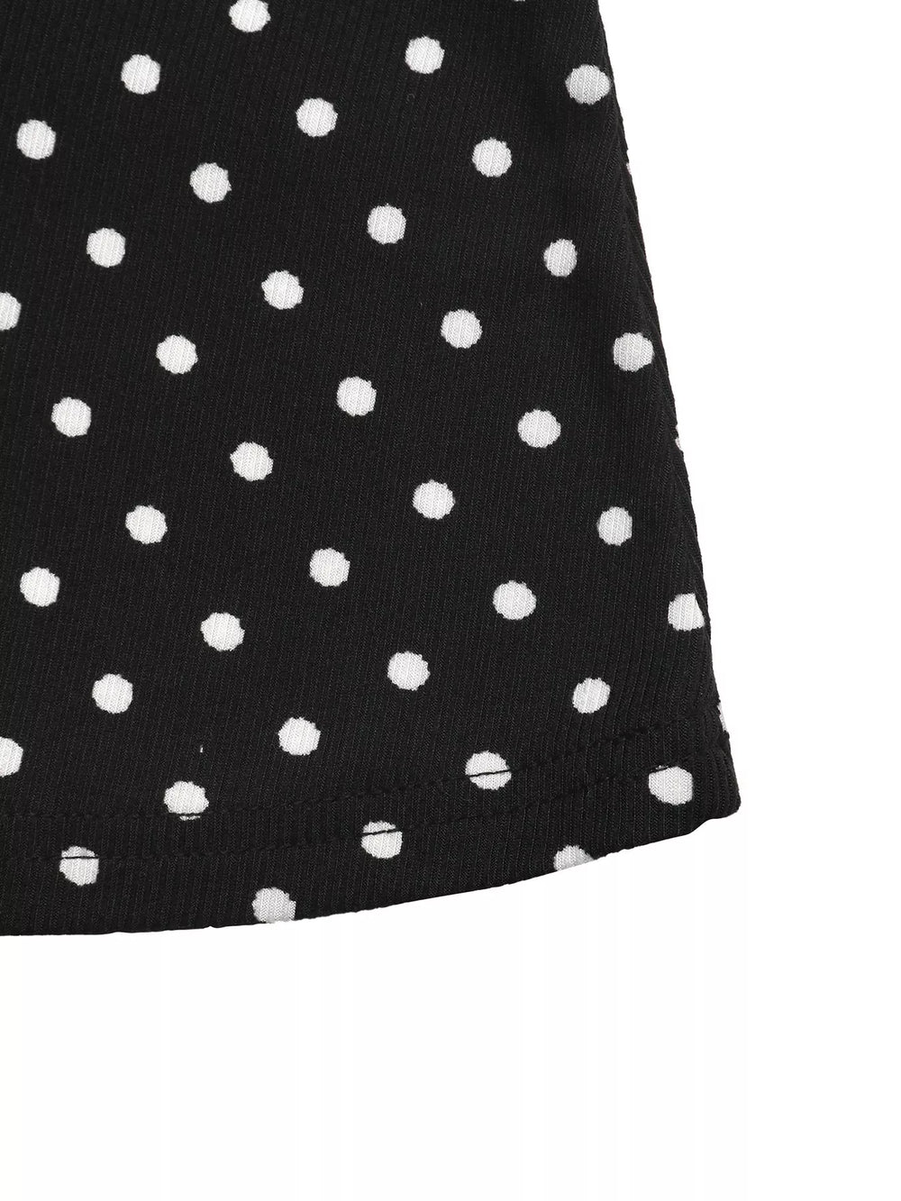 Polka Dot Ruffle Hem Mini Dress