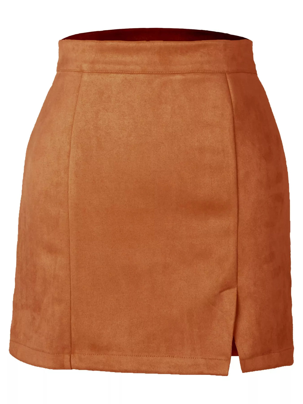 High-Waisted Slit Mini Skirt