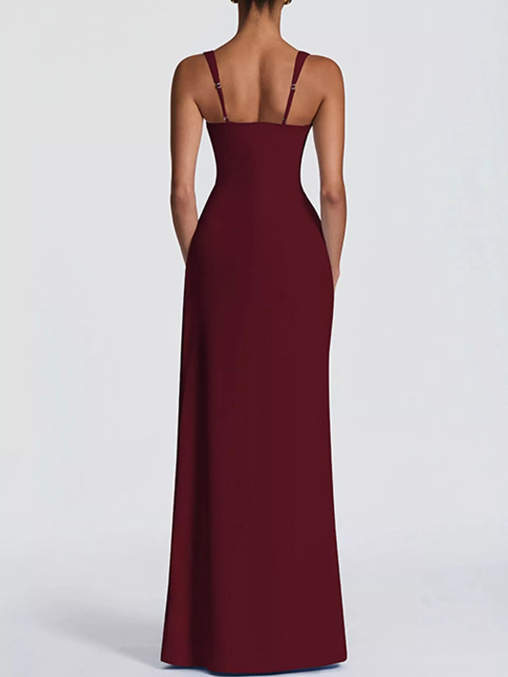 Sleeveless High-Slit Evening Maxi Dress