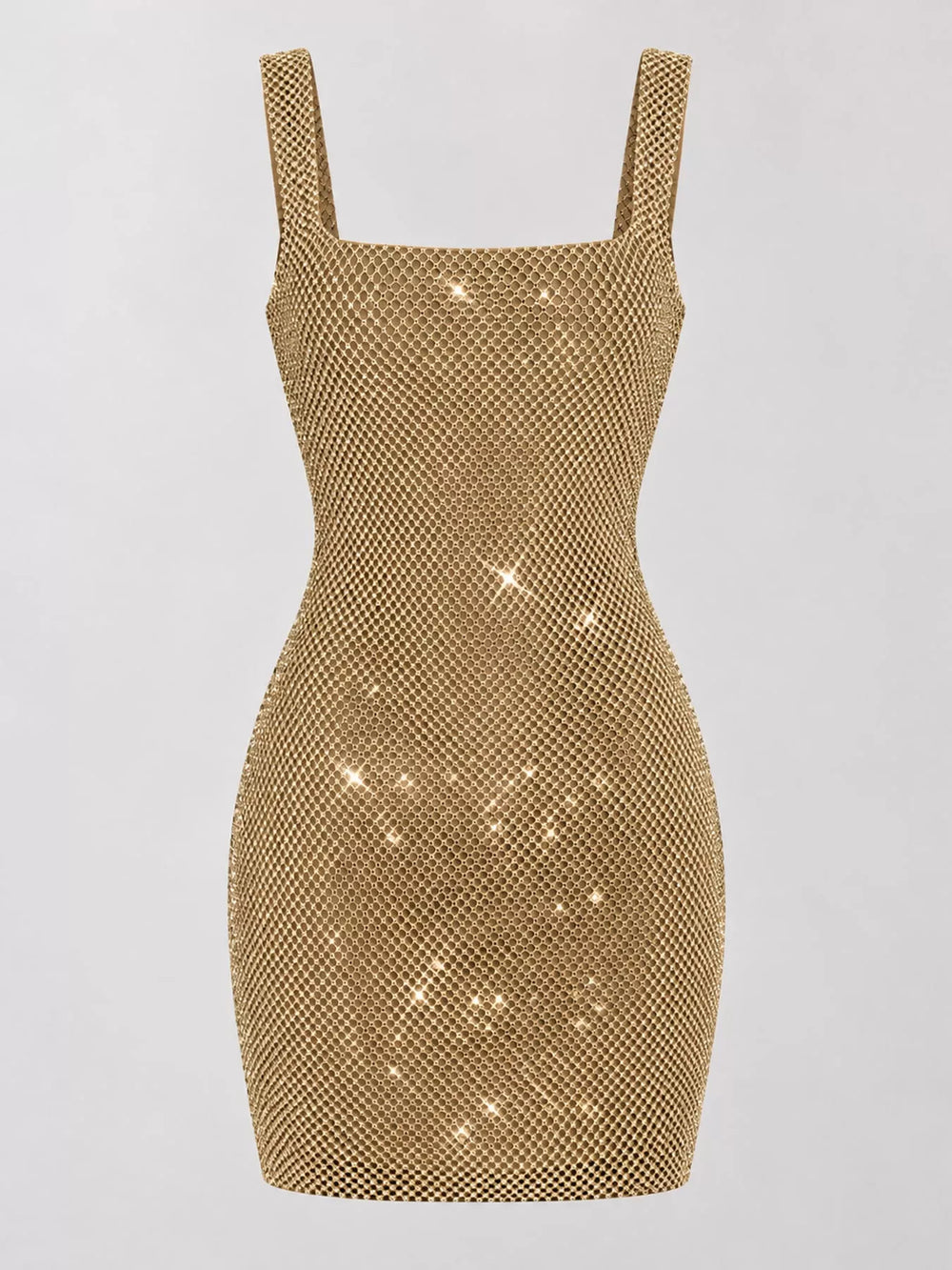 Backless Rhinestone Embellished Bodycon Mini Dress