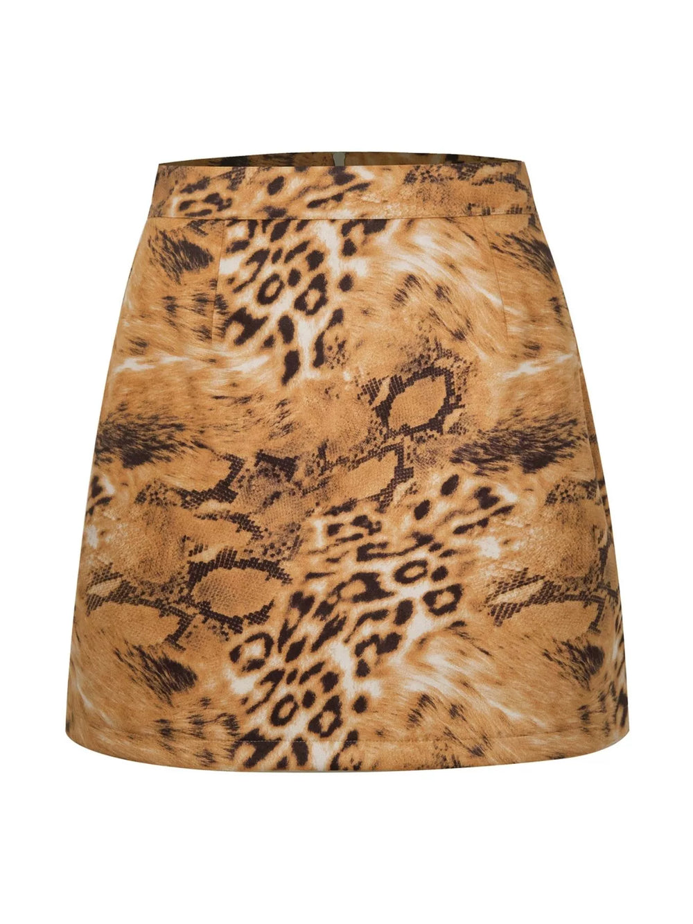 High-Waisted Slit Mini Skirt