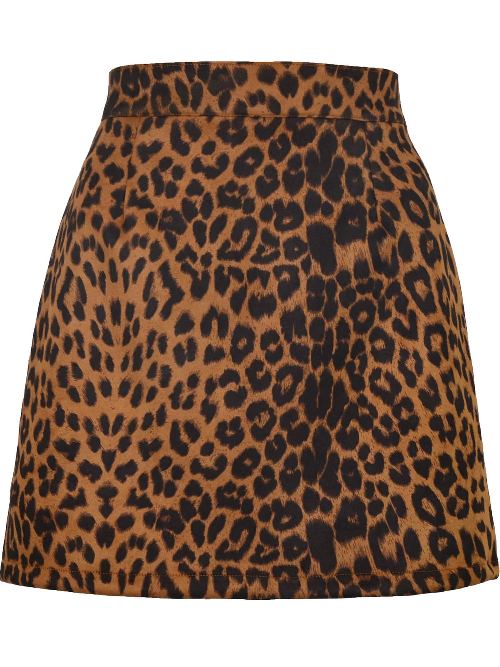 High-Waisted Slit Mini Skirt
