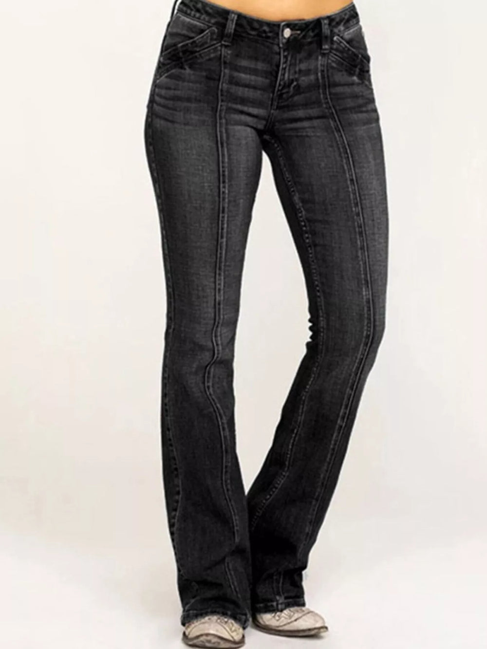 Mid-Rise Bootcut Jeans